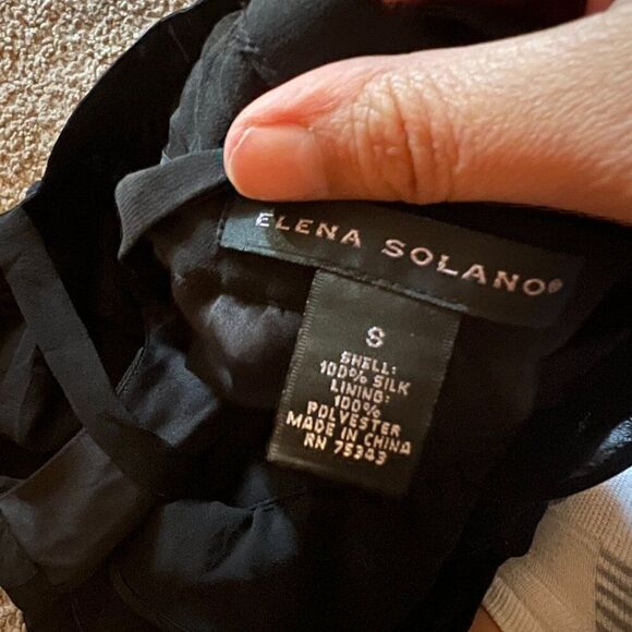 Elena Solano black silk blouse S - Picture 6 of 6